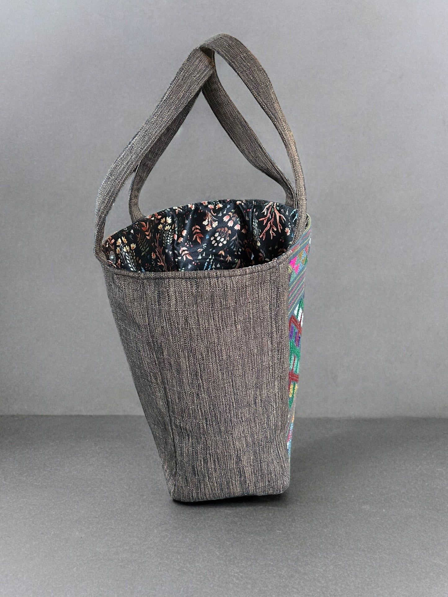 Silk-on-Cotton Tote Bag