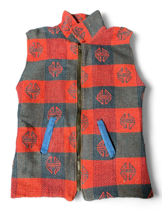 Blue and Red Yathra Vest